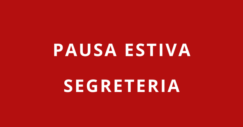 Pausa estiva segreteria